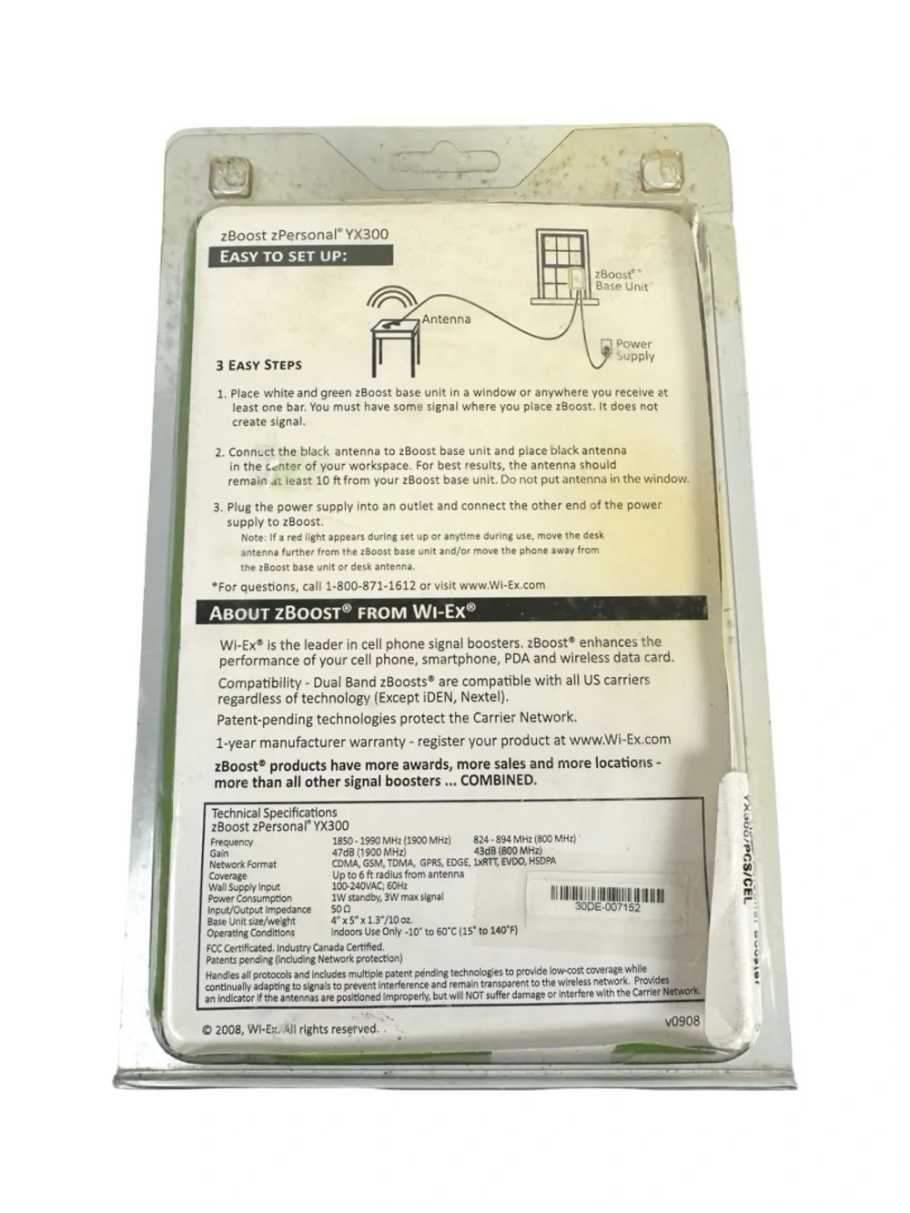 zBoost YX300-PCS-CEL zPersonal Dual Band Cell Phone Signal Booster WiFi-Extender